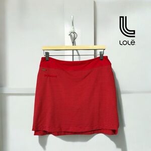 Lolë, Sporty Chic Skort, Medium, Red & White 🏃‍♀️‍➡️